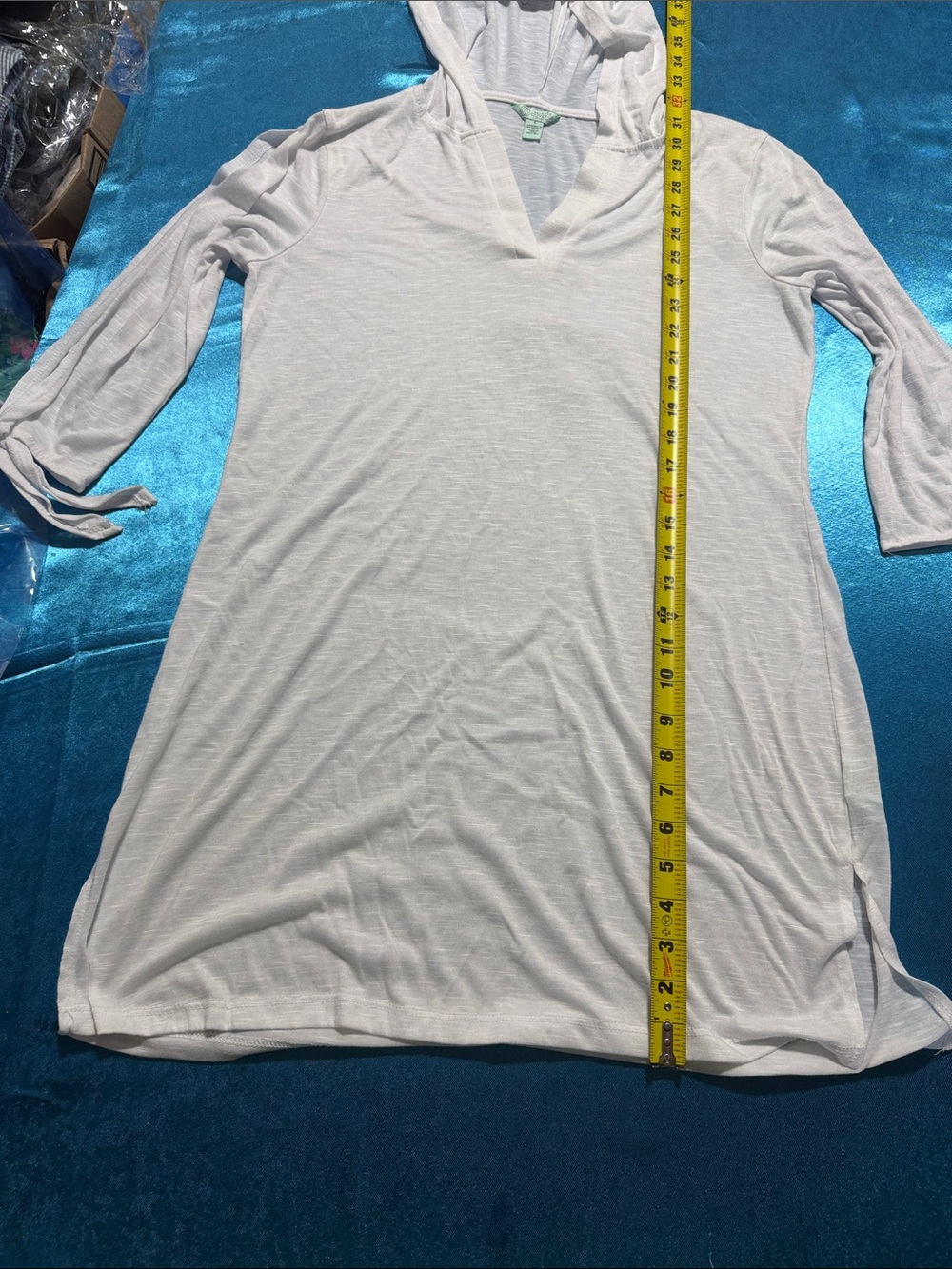 Balance Collection White Hooded Sheer Swim Coverup